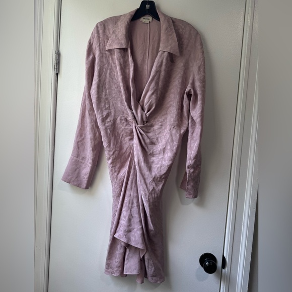 Zadig & Voltaire Women’s Rozo Leopard Pattern Silk Twist Knot knee Dress - Picture 5 of 14